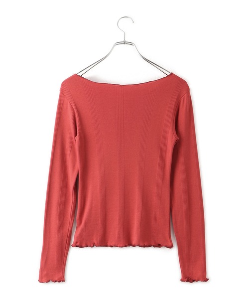 MILLER（ミラー）の「【Miller】VIS別注モデルボートネックメロープルオーバー【洗える】（Tシャツ/カットソー・レディース・レッド系その他/ライトグレー/オフホワイト・FREE）」の6枚目の写真