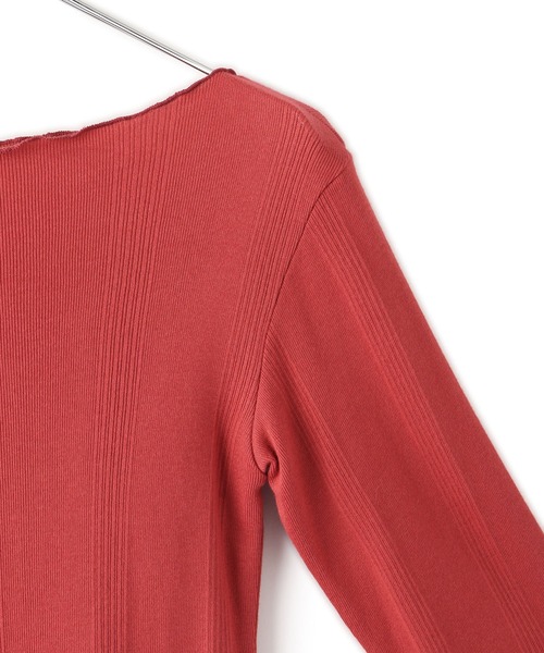 MILLER（ミラー）の「【Miller】VIS別注モデルボートネックメロープルオーバー【洗える】（Tシャツ/カットソー・レディース・レッド系その他/ライトグレー/オフホワイト・FREE）」の8枚目の写真