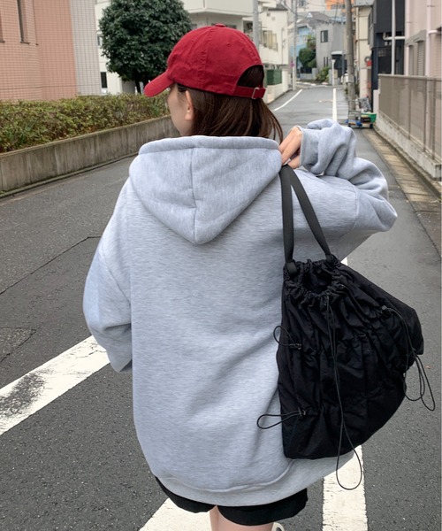 SHEPP(シープ)の「裏ボア ジップアップパーカー(パーカー・レディース・ブラック/グレー・M/L/XL/XXL)」の5枚目の写真