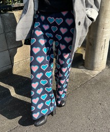 mi via loca | カラーハート柄ニットパンツ(その他パンツ)