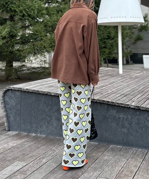 mi via loca（ミヴィアロカ）の「カラーハート柄ニットパンツ（その他パンツ・レディース・ブラック/杢グレー/ネイビー・FREE）」の20枚目の写真