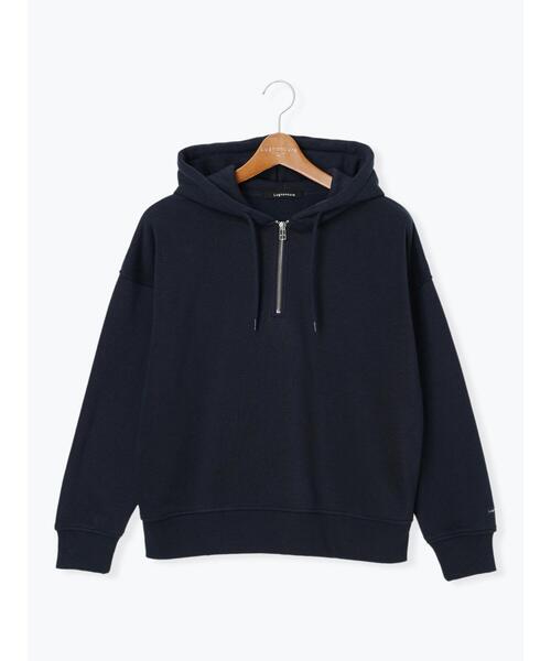 Lugnoncure（ルノンキュール）の「袖口ゴハーフジップ裏起毛フーディ（Tシャツ/カットソー・レディース・オフホワイト/ブルー/ネイビー・F）」の18枚目の写真