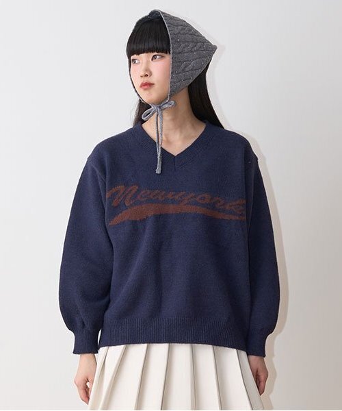 【セール】ニューヨークVネックニット（ニット/セーター）｜Mi-je（ミジェ）