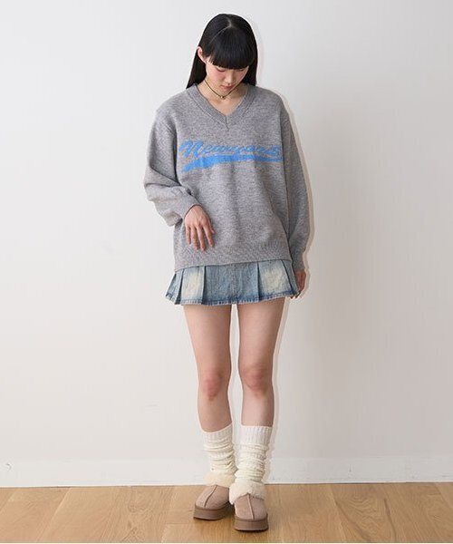 【セール】ニューヨークVネックニット（ニット/セーター）｜Mi-je（ミジェ）