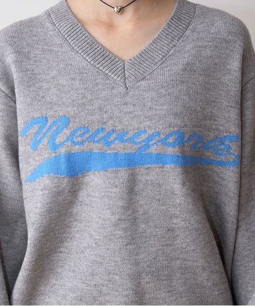 【セール】ニューヨークVネックニット（ニット/セーター）｜Mi-je（ミジェ）