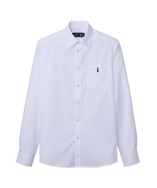 EASTBOY（イーストボーイ）の「メンズ シャツ 長袖 通学 男子 制服 学生服 中学生 高校生 スクール（シャツ/ブラウス・キッズ・ホワイト/サックスブルー・SS/S/M/L）」の2枚目の写真