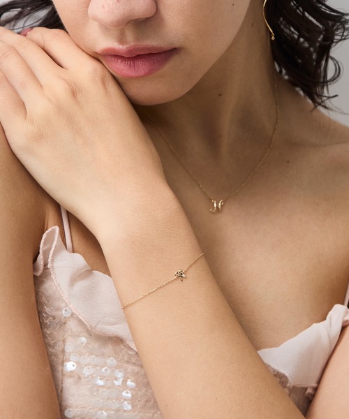 JUPITER（ジュピター）の「【K10】リボンハートモチーフダイヤモンドブレスレット<約15+3cm調整可能><動画あり>（ブレスレット・レディース・ゴールド・FREE）」の8枚目の写真