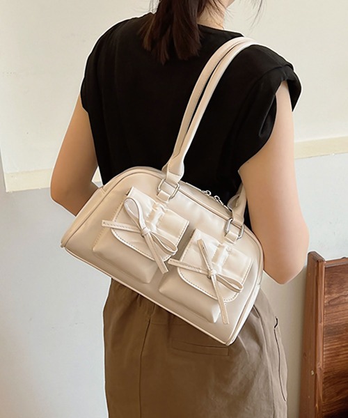 blackdia ocean(ブラックダイヤオーシャン)の「blackdia ocean ダブルリボンボストンバッグ(ボストンバッグ・レディース・ブラック/レッド/ピンク/ブラウン/ホワイト/シルバー・FREE)」の2枚目の写真