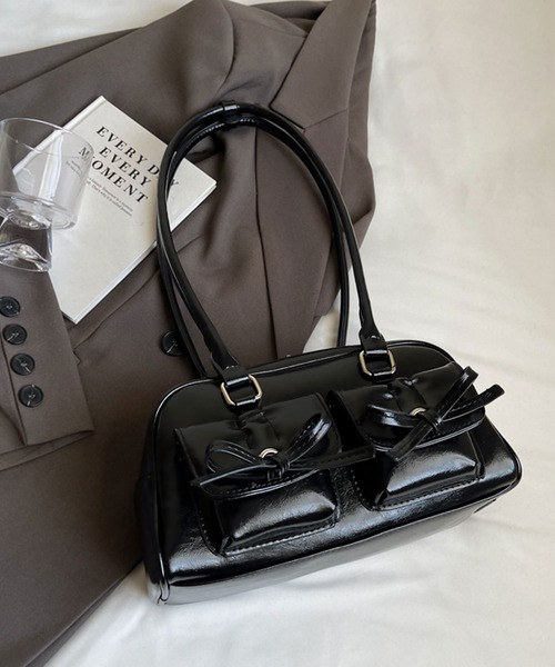 blackdia ocean(ブラックダイヤオーシャン)の「blackdia ocean ダブルリボンボストンバッグ(ボストンバッグ・レディース・ブラック/レッド/ピンク/ブラウン/ホワイト/シルバー・FREE)」の8枚目の写真