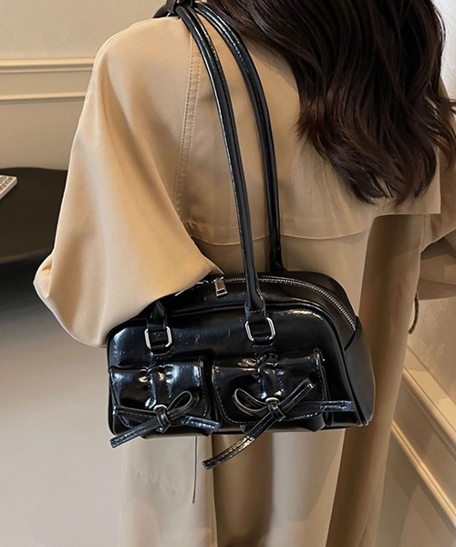 blackdia ocean(ブラックダイヤオーシャン)の「blackdia ocean ダブルリボンボストンバッグ(ボストンバッグ・レディース・ブラック/レッド/ピンク/ブラウン/ホワイト/シルバー・FREE)」の16枚目の写真