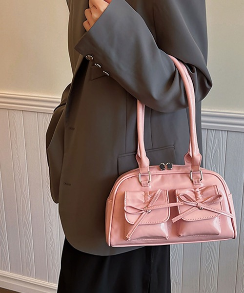 blackdia ocean(ブラックダイヤオーシャン)の「blackdia ocean ダブルリボンボストンバッグ(ボストンバッグ・レディース・ブラック/レッド/ピンク/ブラウン/ホワイト/シルバー・FREE)」の21枚目の写真