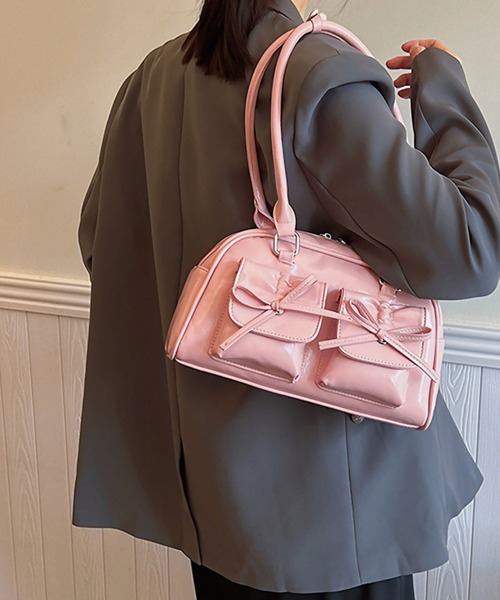 blackdia ocean(ブラックダイヤオーシャン)の「blackdia ocean ダブルリボンボストンバッグ(ボストンバッグ・レディース・ブラック/レッド/ピンク/ブラウン/ホワイト/シルバー・FREE)」の22枚目の写真