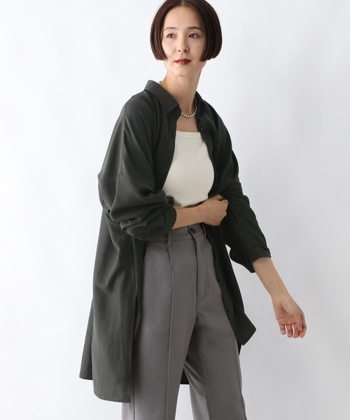 ブラウス シャツ サラキレポンチョ長袖シャツチュニック　242480 レディース LEPSIM ブラウス シャツ サラキレポンチョ長袖シャツチュニック