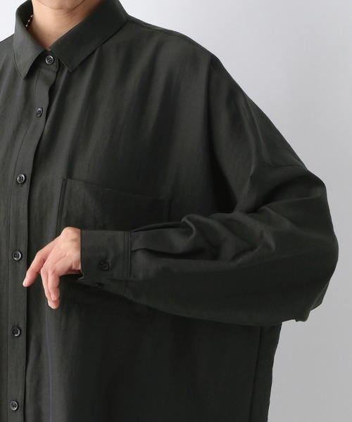 LEPSIM（レプシィム）の「サラキレポンチョ長袖シャツチュニック　242480（シャツ/ブラウス・レディース・ライトブルー/グレイッシュベージュ/グリーン系その他/チャコールグレー/ブルー系その他/セージグリーン/ダークオレンジ/イエロー系その他・FREE）」の18枚目の写真