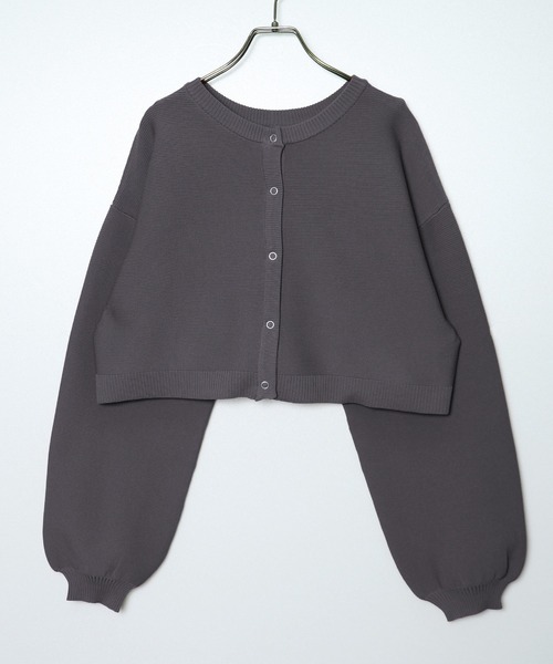 cheriella（シェリエラ）の「【cheriella】前後２WAYショート丈ニットカーディガン 2-WAY SHORT KNIT CARDIGAN（カーディガン/ボレロ・レディース・ピンク/ライトグレー/ブルー系その他/ブラック/アイボリー/ブルー/チャコールグレー・M）」の16枚目の写真