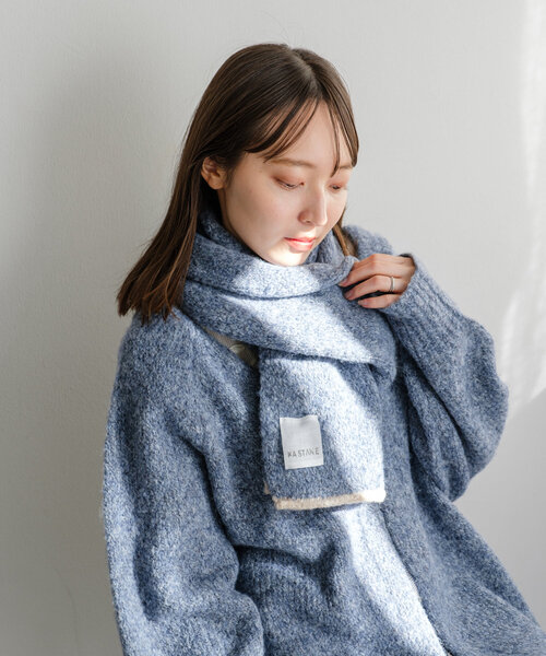 配色ニットストール（マフラー）｜Kastane（カスタネ）のファッション