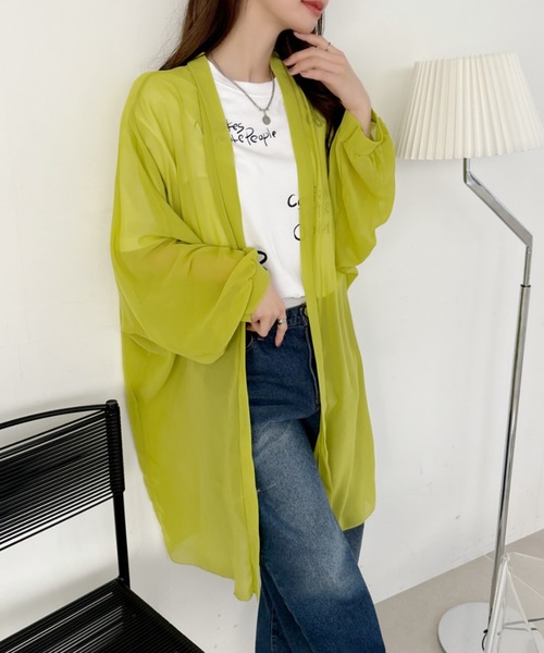 セール】エアリーな透け感が大人可愛い! シフォン ボリュームスリーブ