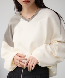 AZUL by moussy | ショルダーバイカラーニット(ニット/セーター)