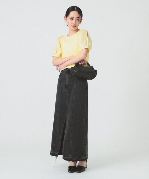 Ray BEAMS（レイビームス）の「スリット パフスリーブ Tシャツ [洗える]（Tシャツ/カットソー・レディース・ホワイト/ブラック/クリーム・ONE SIZE）」の13枚目の写真