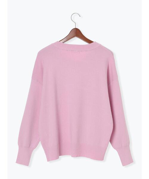 Te chichi TERRASSE（テチチテラス）の「総針Vネックニット（ニット/セーター・レディース・オフホワイト/ピンク/グレー・F）」の12枚目の写真