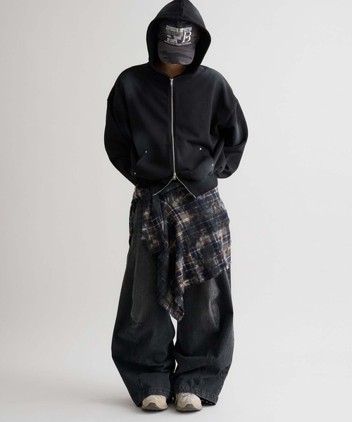 パーカー・フーディ EZKATON Over Drop Heavy Cotton Hood Zip-Up 4FT260 EZKATON(エズカートン) パーカー・フーディ(メンズ) - 海外通販
