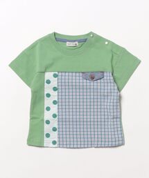 極美品✨ トリココムデギャルソン チェック柄 グリーン 半袖 Tシャツ 緑 柄シャツ グリーン 緑[品番：DCTW0004494]｜Decorative