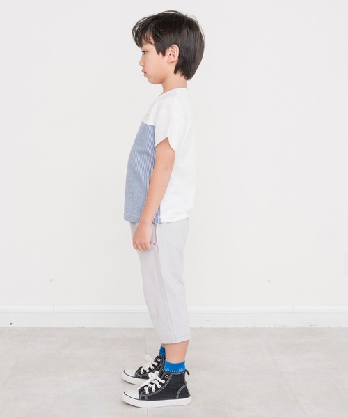 RAGMART（ラグマート）の「切り替えTシャツ（Tシャツ/カットソー・キッズ・グレー/カーキ/オフホワイト・95cm/90cm/80ｃｍ）」の5枚目の写真