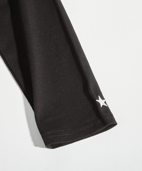 STARTER BLACK LABEL（スターターブラックレーベル）の「≪2サイズ展開/レディース≫STARTER BLACK LABEL 天竺ショート丈 ラグラン裾シャーリング ロングスリーブTシャツ（Tシャツ/カットソー・レディース・ホワイト×ブラック・MEDIUM/LARGE）」の3枚目の写真