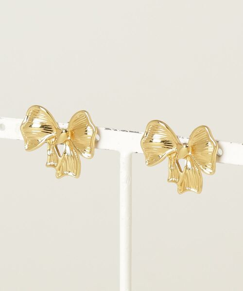 poiregnee（ポワニェ）の「［select］リボンピアス（ピアス（両耳用）・レディース・ゴールド/シルバー・FREE）」の6枚目の写真