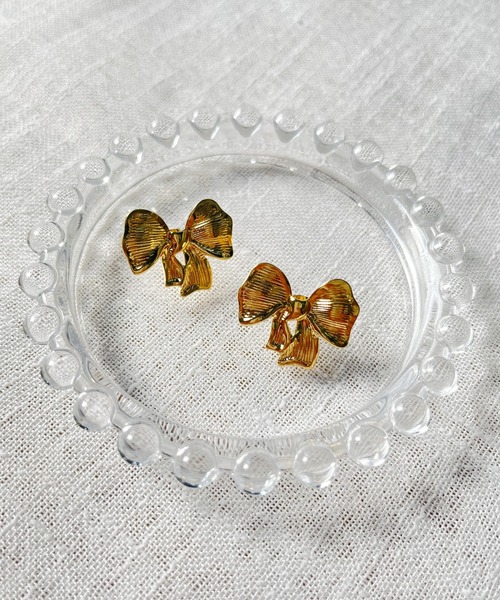 poiregnee（ポワニェ）の「［select］リボンピアス（ピアス（両耳用）・レディース・ゴールド/シルバー・FREE）」の9枚目の写真