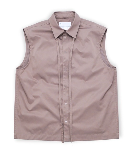 VOAAOV(ヴォアーブ)の「【VOAAOV】BIO TWILL No Sleeve Shirt(シャツ/ブラウス・メンズ・ブラック/レッド/ライトブラウン・1)」の12枚目の写真