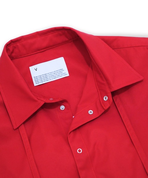 VOAAOV(ヴォアーブ)の「【VOAAOV】BIO TWILL No Sleeve Shirt(シャツ/ブラウス・メンズ・ブラック/レッド/ライトブラウン・1)」の8枚目の写真