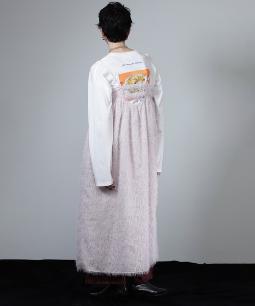 ROSE BUD(ローズバッド)の「【WEB・一部店舗限定】シャギーキャミワンピース(ワンピース・レディース・ブラック/ピンク・ONE SIZE)」の10枚目の写真