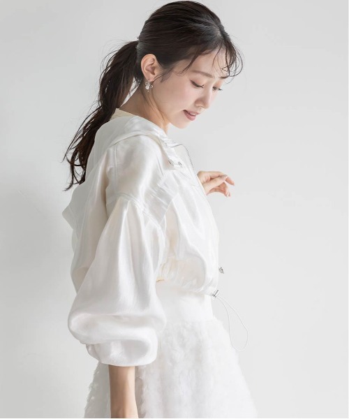 RANDA(ランダ)の「ジップアップブルゾン(ブルゾン・レディース・クリーム/ホワイト/ピンク・0/1)」の5枚目の写真