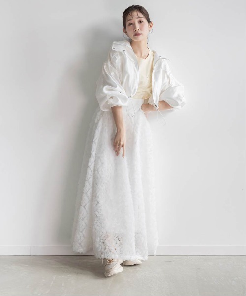 RANDA(ランダ)の「ジップアップブルゾン(ブルゾン・レディース・クリーム/ホワイト/ピンク・0/1)」の8枚目の写真