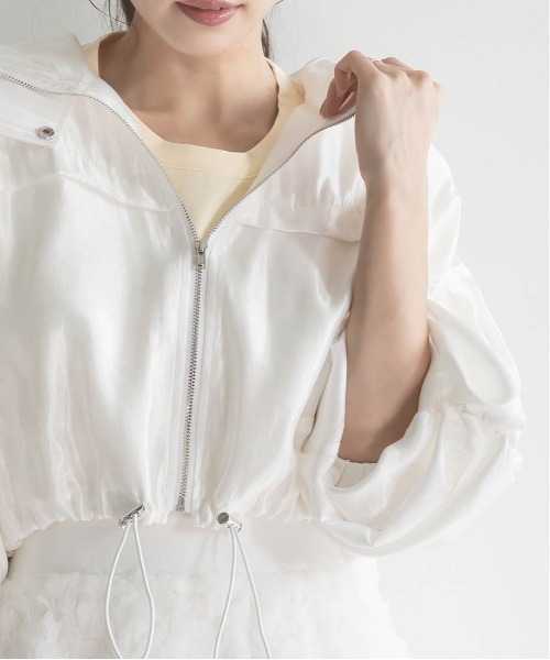 RANDA(ランダ)の「ジップアップブルゾン(ブルゾン・レディース・クリーム/ホワイト/ピンク・0/1)」の10枚目の写真