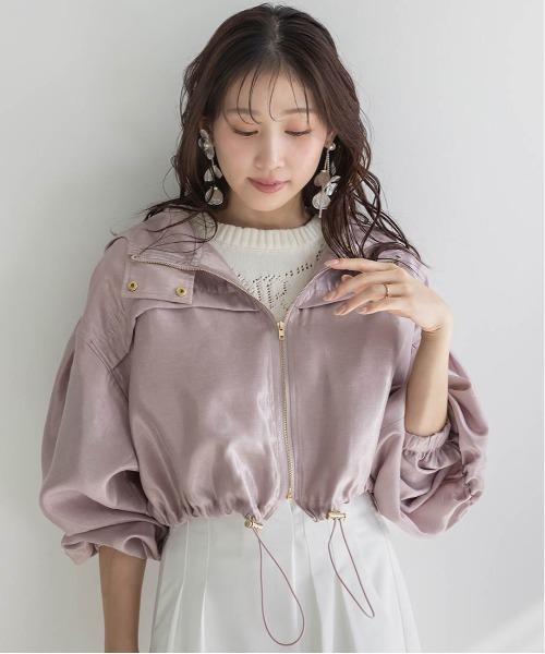 RANDA(ランダ)の「ジップアップブルゾン(ブルゾン・レディース・クリーム/ホワイト/ピンク・0/1)」の13枚目の写真