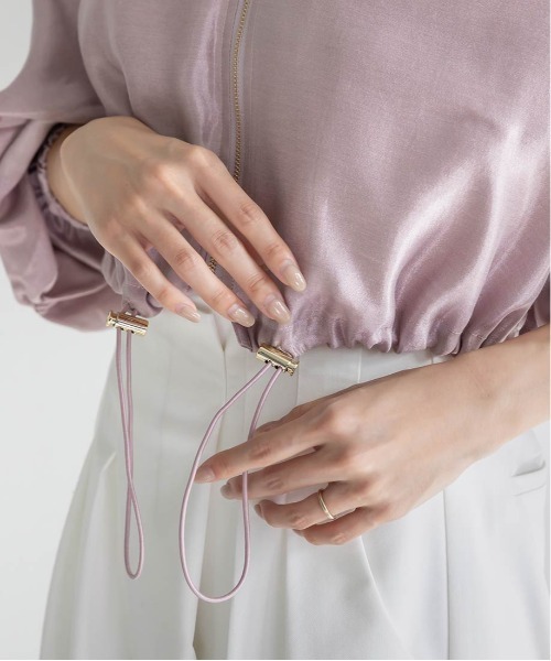 RANDA(ランダ)の「ジップアップブルゾン(ブルゾン・レディース・クリーム/ホワイト/ピンク・0/1)」の18枚目の写真