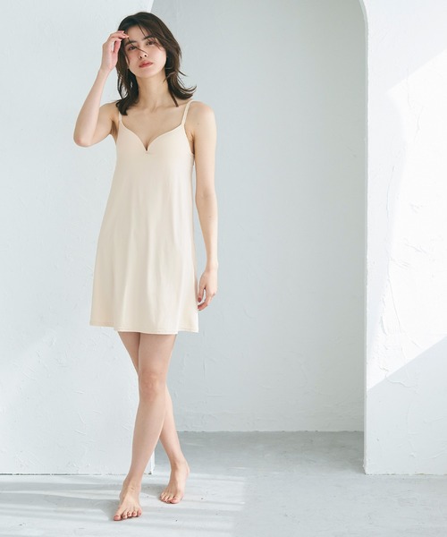 coca（coca）（コカ）の「ペチコートワンピース（インナーウェア/肌着・レディース・アイボリー/グレイッシュベージュ/ブラック/ライトベージュ・S/L/M）」の16枚目の写真