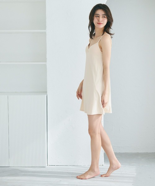coca（coca）（コカ）の「ペチコートワンピース（インナーウェア/肌着・レディース・アイボリー/グレイッシュベージュ/ブラック/ライトベージュ・S/L/M）」の20枚目の写真