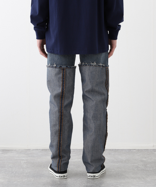 セール】【DAIRIKU / ダイリク】Super Long Lame Denim Pants