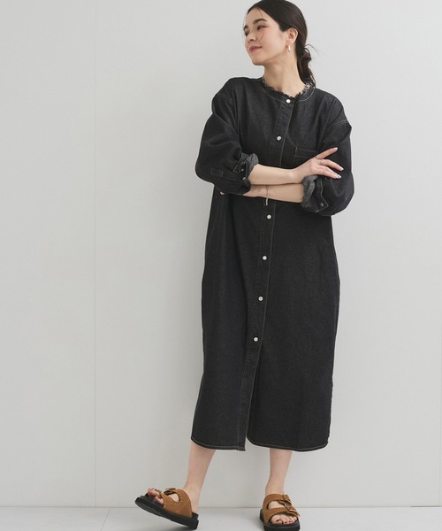 ✨人気完売品✨ルセルクルパーロペ ヨークタックデニムワンピース インディゴブルー ✨人気完売品✨ルセルクルパーロペ ヨークタックデニム