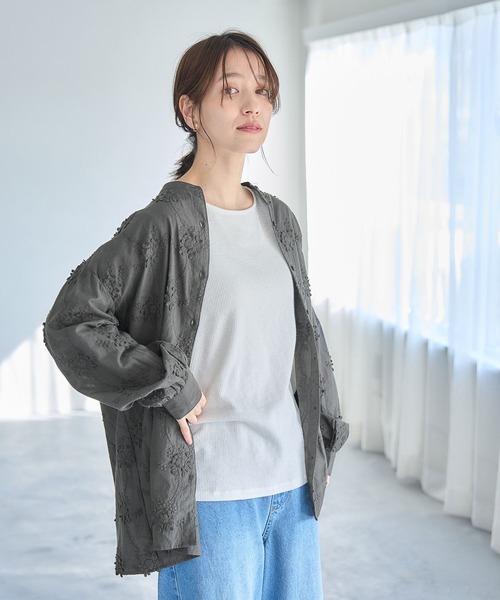 studio CLIP(スタディオクリップ)の「【ONKUL掲載商品】スラブテレコリブプルオーバー(Tシャツ/カットソー・レディース・レッド/ネイビー/オフホワイト/ライトブルー・FREE)」の20枚目の写真