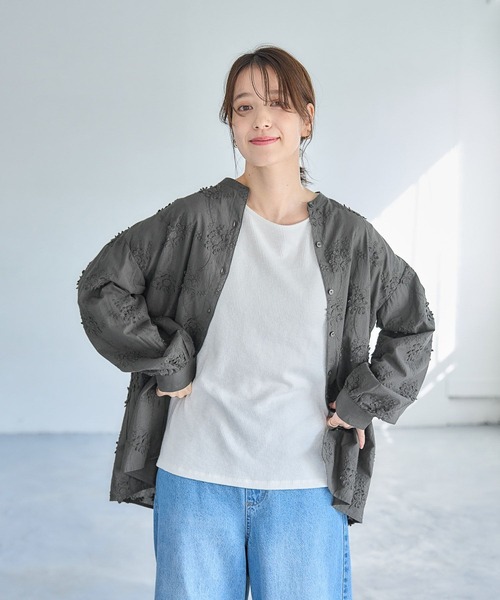studio CLIP(スタディオクリップ)の「【ONKUL掲載商品】スラブテレコリブプルオーバー(Tシャツ/カットソー・レディース・レッド/ネイビー/オフホワイト/ライトブルー・FREE)」の21枚目の写真