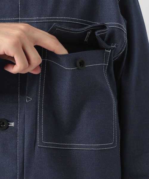 GLOBAL WORK(グローバルワーク)の「クリーンデニム/トラッカージャケット/CLEAN MODE/319939(デニムジャケット・メンズ・ダークブルー/ネイビー・LARGE/SMALL/X-LARGE/MEDIUM)」の18枚目の写真
