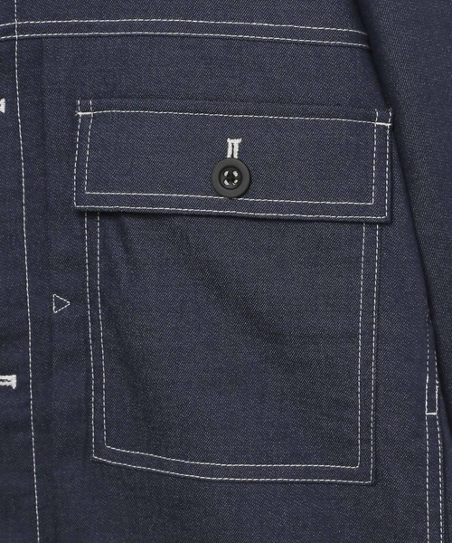 GLOBAL WORK(グローバルワーク)の「クリーンデニム/トラッカージャケット/CLEAN MODE/319939(デニムジャケット・メンズ・ダークブルー/ネイビー・LARGE/SMALL/X-LARGE/MEDIUM)」の19枚目の写真