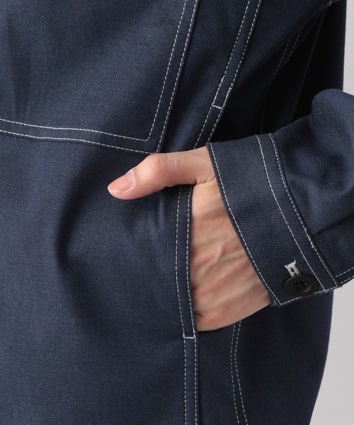 GLOBAL WORK(グローバルワーク)の「クリーンデニム/トラッカージャケット/CLEAN MODE/319939(デニムジャケット・メンズ・ダークブルー/ネイビー・LARGE/SMALL/X-LARGE/MEDIUM)」の20枚目の写真