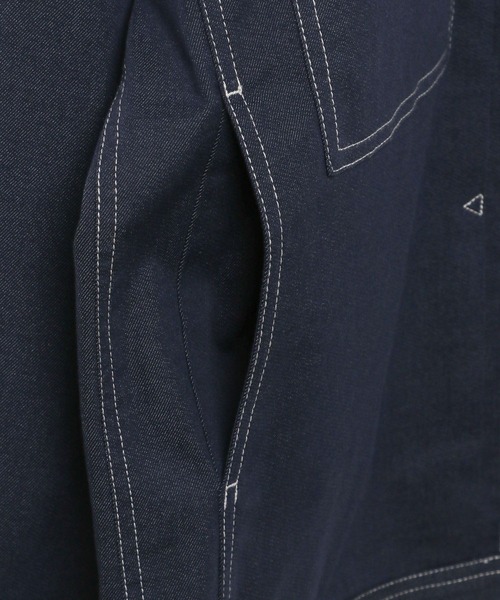 GLOBAL WORK(グローバルワーク)の「クリーンデニム/トラッカージャケット/CLEAN MODE/319939(デニムジャケット・メンズ・ダークブルー/ネイビー・LARGE/SMALL/X-LARGE/MEDIUM)」の21枚目の写真