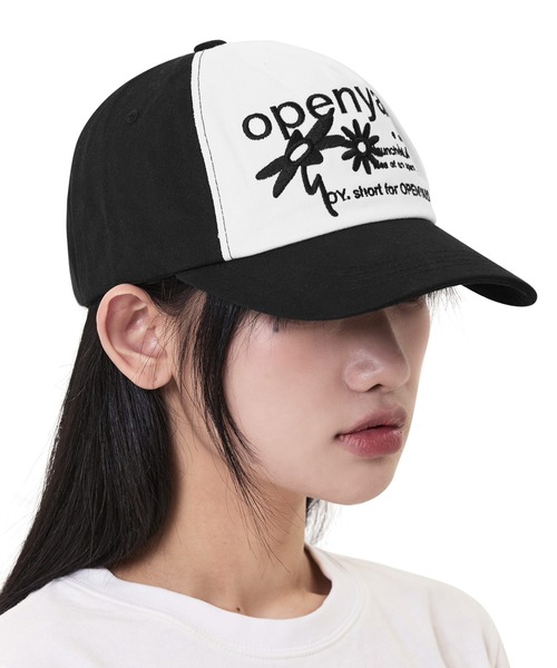 ★OY★BLOOM LOGO CAP - BLACK★正規品/韓国直送料込/人気 OY/オーワイ』 BLOOM LOGO CAP/ブルームロゴキャップ（キャップ