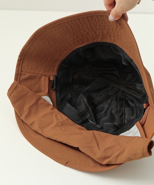 Monocoro toppi(モノコロトッピ)の「コンパクト収納 UVカット ネックカバー 2way バケットハット(ハット・レディース・ベージュ/テラコッタ/グリーン/ブラック・フリー)」の22枚目の写真